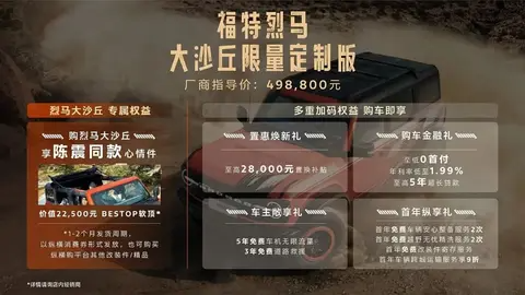 【E汽车】福特正式推出烈马大沙丘限量定制版车型插图2