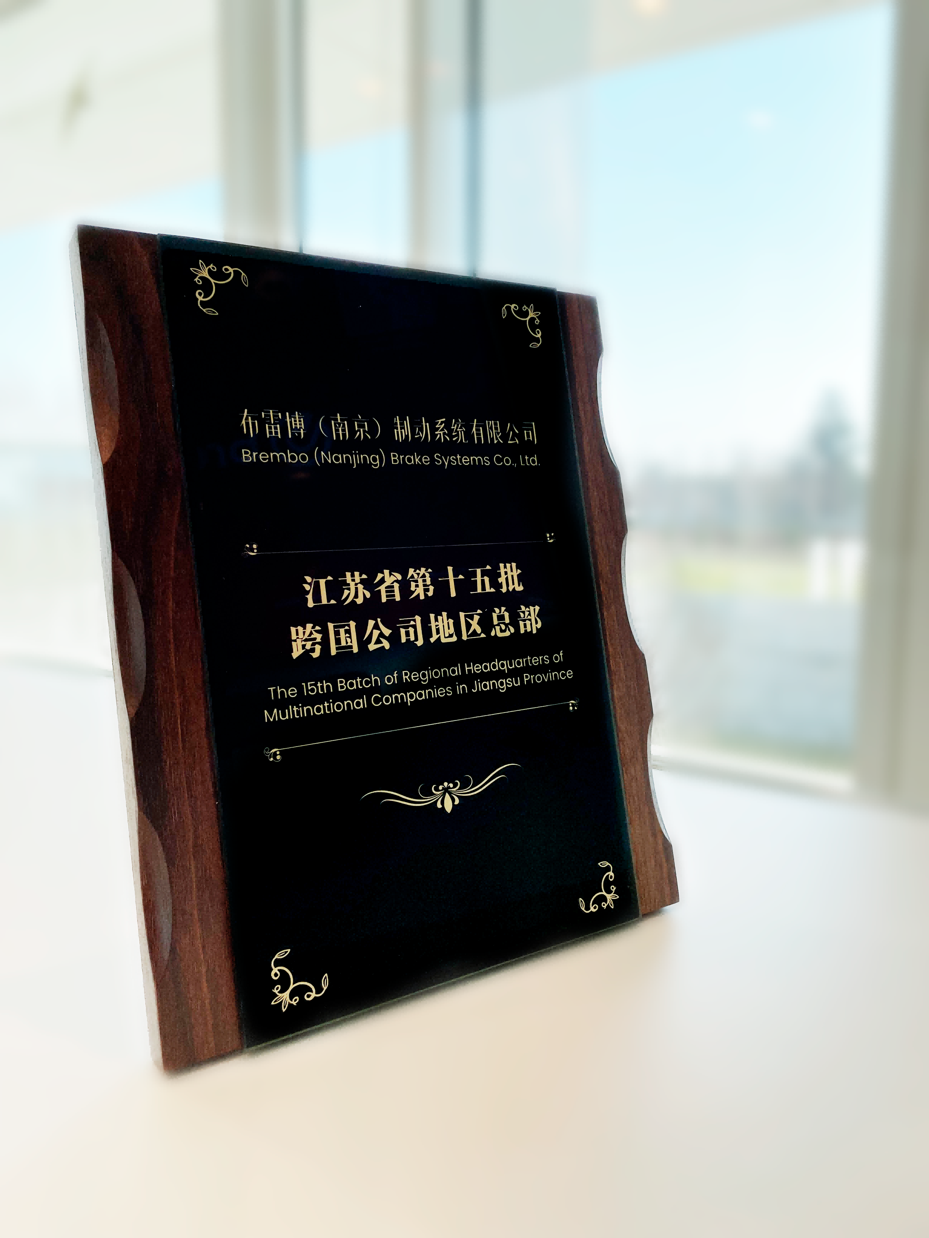 南京布雷博被授予江苏省跨国公司地区总部牌匾，深化中意产业合作新里程碑插图